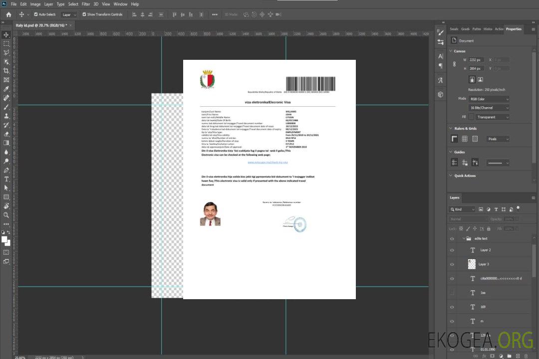 Visa électronique pour Malte en modèle Word et PDF template Visa électronique pour Malte en modèle Word et PDF template
